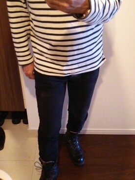 「SAINT JAMES（セントジェームス）のアイテム」を使った、Jigenさん（メンズ・168cm）の秋コーディネート