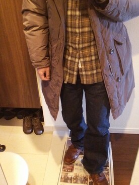「crocodile（クロコダイル）のアイテム（ジャケット/アウター）」を使った、Jigenさん（メンズ・168cm）の冬コーディネート