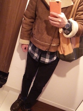 「AZUL by moussy（アズールバイマウジー）のアイテム（チノパンツ）」を使った、Jigenさん（メンズ・168cm）の春コーディネート