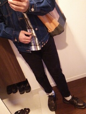 「AZUL by moussy（アズールバイマウジー）のアイテム（チノパンツ）」を使った、Jigenさん（メンズ・168cm）の春コーディネート