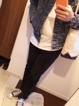 「AZUL by moussy（アズールバイマウジー）のアイテム（チノパンツ）」を使った、Jigenさん（メンズ・168cm）の春コーディネート