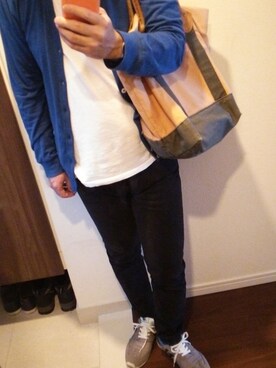 「AZUL by moussy（アズールバイマウジー）のアイテム（チノパンツ）」を使った、Jigenさん（メンズ・168cm）の春コーディネート