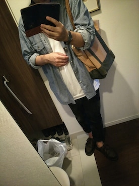 「L.L.Beanトート」｜Jigenさん（メンズ・168cm）の秋コーディネート