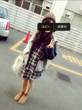 「ROXY（ロキシー）のアイテム（その他アウター）」を使った、Rika さん（レディース・157cm）の秋コーディネート