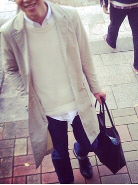 山崎達也さん（メンズ・171cm）の秋コーディネート