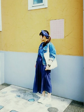 「ohana（オハナ）のアイテム」を使った、ひらの まなみさん（レディース・160cm）の春コーディネート