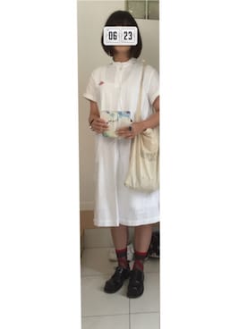 「DANTON（ダントン）のアイテム（ワンピース/ドレス）」を使った、ゴウカクさん（レディース・164cm）の夏コーディネート