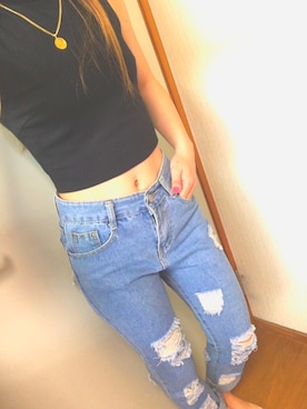 「ハイネックトップス」｜☞m…さん（レディース・153cm）の夏コーディネート