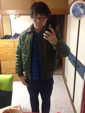 「SEVENDAYS=SUNDAY（セブンデイズサンデイ）のアイテム（ダウンジャケット/コート）」を使った、ROCKSAURUSさん（メンズ・165cm）の冬コーディネート