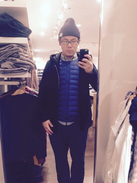 「SEVENDAYS=SUNDAY（セブンデイズサンデイ）のアイテム（ダウンジャケット/コート）」を使った、ROCKSAURUSさん（メンズ・165cm）の冬コーディネート