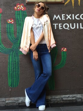 「SUNDAY21（サンデイ21）のアイテム」を使った、Annaさん（レディース・165cm）の春コーディネート