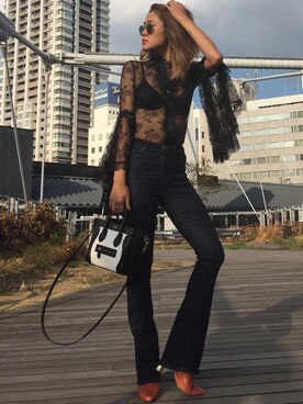 「aliceMcCALL（アリスマッコール）のアイテム」を使った、Annaさん（レディース・165cm）の秋コーディネート