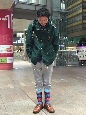 「英国風」｜「アイテム（トップス）」を使った、どき しょうたさん（メンズ・180cm）の夏コーディネート