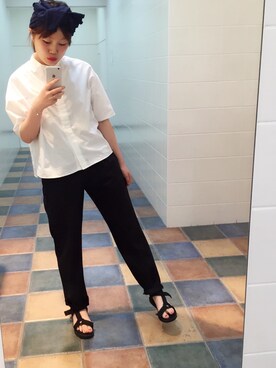 「chambre de charme（シャンブルドゥシャーム）のアイテム（サンダル）」を使った、ジーさんさん（レディース・161cm）の夏コーディネート