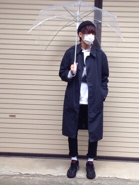 「ラルフローレン」｜「アイテム（ステンカラーコート）」を使った、ゆーすけさん（メンズ・172cm）の冬コーディネート