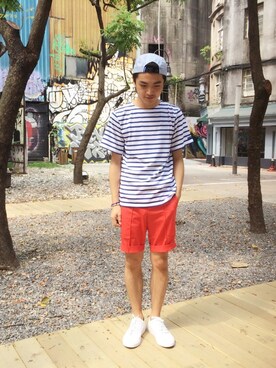 「plain-me（プレインミー）のアイテム（アクセサリー）」を使った、plain-me_xmさん（メンズ・170cm）の夏コーディネート