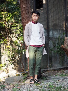 「アイテム（ピーコート）」を使った、plain-me_xmさん（メンズ・170cm・10代）の秋コーディネート