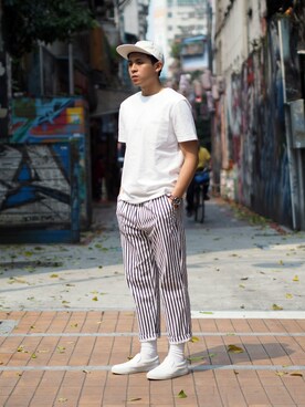 「plain-me（プレインミー）のアイテム（その他）」を使った、plain-me_xmさん（メンズ・177cm）の春コーディネート