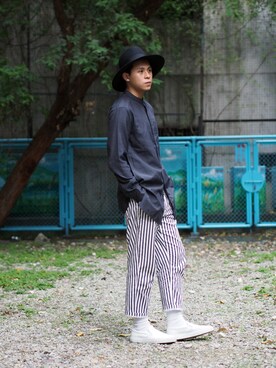 「plain-me（プレインミー）のアイテム（その他）」を使った、plain-me_xmさん（メンズ・176cm）の春コーディネート