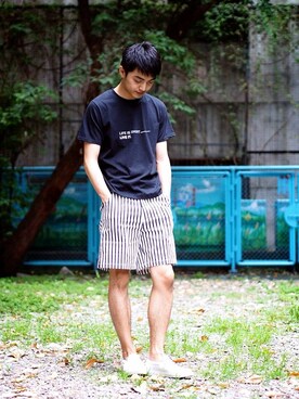 「plain-me（プレインミー）のアイテム（トップス）」を使った、plain-me_xmさん（メンズ・170cm）の春コーディネート