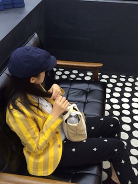 「RRL（ダブル アール エル）のアイテム（ハンチング/ベレー帽）」を使った、joさん（レディース・160cm）の秋コーディネート