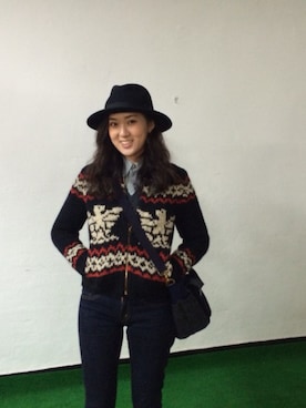 「RRL（ダブル アール エル）のアイテム（その他アウター）」を使った、joさん（レディース・160cm）の冬コーディネート