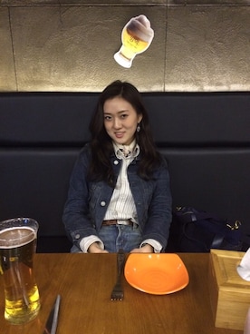 「RRL（ダブル アール エル）のアイテム（ジャケット/アウター）」を使った、joさん（レディース・160cm）の春コーディネート