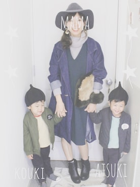 「ARMANI BABY（アルマーニベビー）のアイテム」を使った、a@k@mさん（キッズ・90cm）の秋コーディネート