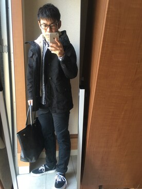 「無印良品（ムジルシリョウヒン）のアイテム（シャツ/ブラウス、その他）」を使った、TAKUYA#4さん（メンズ・167cm）の冬コーディネート