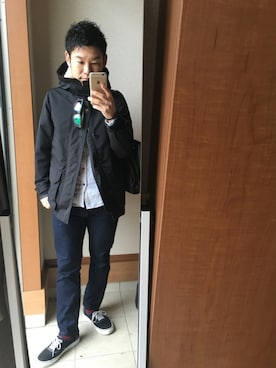 「JOURNAL STANDARD relume（ジャーナルスタンダード　レリューム）の15A/W《予約》 3WAYボアライナーマウンテンパーカー ◆（ジャケット/アウター、ブラック系）」を使った、TAKUYA#4さん（メンズ・167cm）の春コーディネート