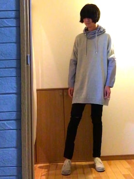 「スエードシューズ」｜「アイテム（アクセサリー）」を使った、さかつさん（メンズ・184cm）の春コーディネート