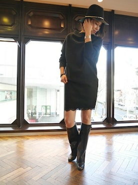 「PELLICO（ペリーコ）のアイテム」を使った、KANAさん（レディース・163cm）の冬コーディネート