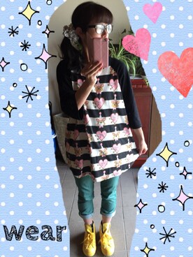 「MALKOMALKA（マルコマルカ）のアイテム（One piece dress、ブラック系）」を使った、かなさきさん（レディース・154cm）の春コーディネート