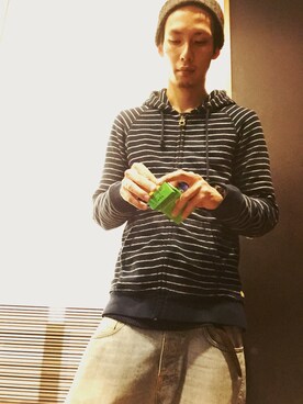 「SCOTCH & SODA（スコッチ アンド ソーダ）のアイテム（パーカー）」を使った、kaa_zooさん（メンズ・178cm）の冬コーディネート