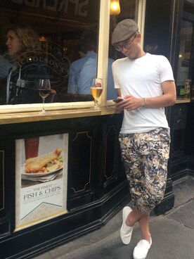 「ALDO（アルド）のアイテム（その他シューズ）」を使った、Shu Wei Linさん（メンズ・180cm）の春コーディネート