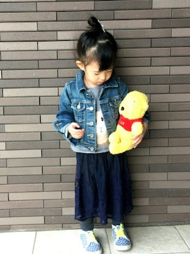 「Carter's（カーターズ）のアイテム（シューズ）」を使った、☁︎yuni-mam☁︎さん（キッズ・80cm）の春コーディネート