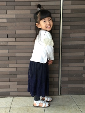 「お買い物」｜「アイテム（その他）」を使った、☁︎yuni-mam☁︎さん（キッズ・80cm）の春コーディネート