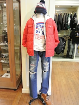 「HYSTERIC GLAMOUR（ヒステリックグラマー）のアイテム（ナイロンジャケット）」を使った、amexclothingさん（メンズ・173cm）の秋コーディネート