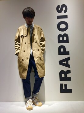 「FRAPBOIS（フラボア）のアイテム（ジャケット/アウター）」を使った、ERIさん（メンズ・178cm）の冬コーディネート