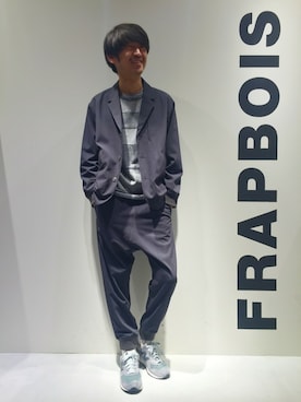 「FRAPBOIS（フラボア）のアイテム（ジャケット/アウター）」を使った、ERIさん（メンズ・178cm）の冬コーディネート