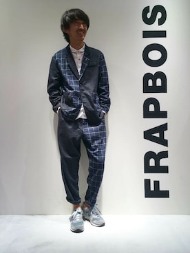 「FRAPBOIS（フラボア）のアイテム（ジャケット/アウター）」を使った、ERIさん（メンズ・178cm）の秋コーディネート