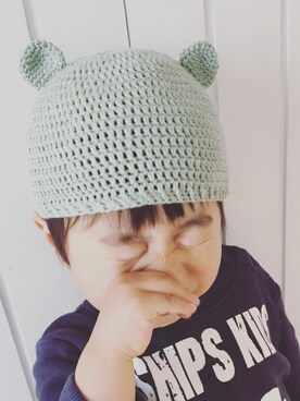 「アイテム（スウェット、ブルー系）」を使った、noriさん（キッズ・90cm）の春コーディネート