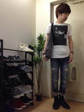 「Marc by Marc Jacobs（マークバイマークジェイコブス）のアイテム（バッグ）」を使った、tsubasaさん（メンズ・172cm）の春コーディネート