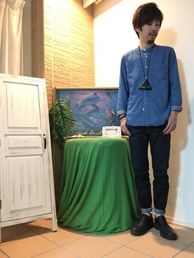 「アイテム（コインケース）」を使った、tsubasaさん（メンズ・172cm）の春コーディネート