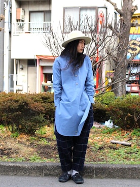 「fridge（フリッジ）のアイテム」を使った、望月貴太さん（メンズ・176cm）の春コーディネート