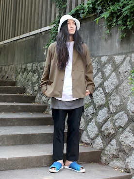 「fridgesetagaya」｜「アイテム（Tシャツ/カットソー）」を使った、望月貴太さん（メンズ・178cm）の春コーディネート