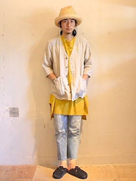 「fridgesetagaya」｜「アイテム（Tシャツ/カットソー）」を使った、望月貴太さん（メンズ・178cm）の夏コーディネート