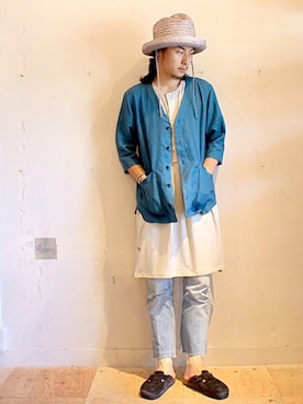 「fridgesetagaya」｜「アイテム（Tシャツ/カットソー）」を使った、望月貴太さん（メンズ・178cm）の夏コーディネート
