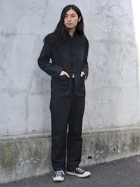 「fridge（フリッジ）のアイテム」を使った、望月貴太さん（メンズ・178cm）の秋コーディネート
