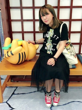 「B-SIDE（ビーサイド）のアイテム」を使った、Mizuumiさん（レディース・150cm）の夏コーディネート